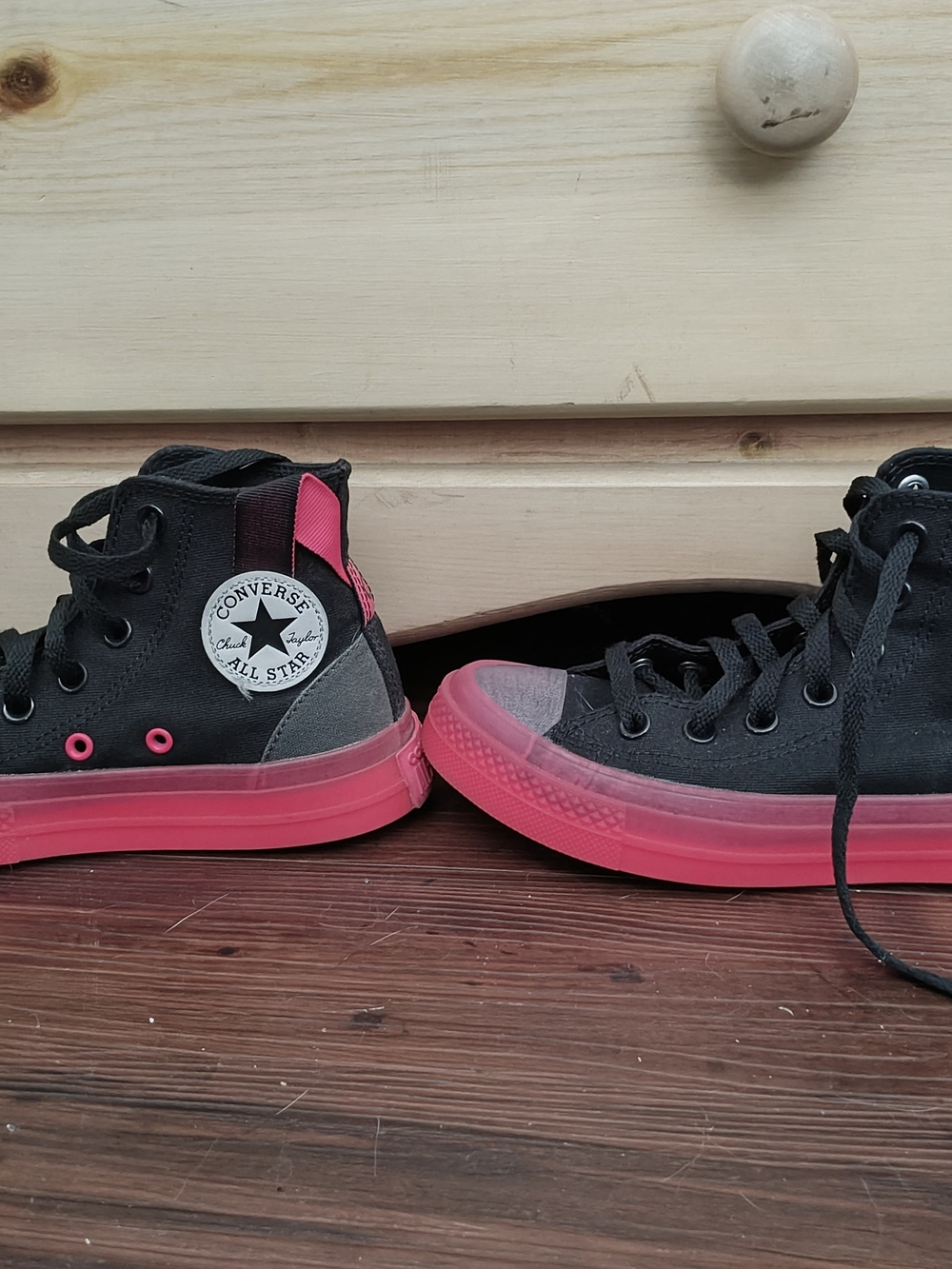 Converse All Star CX High Tops - Black And Neon Pink - Picture 2 of 3